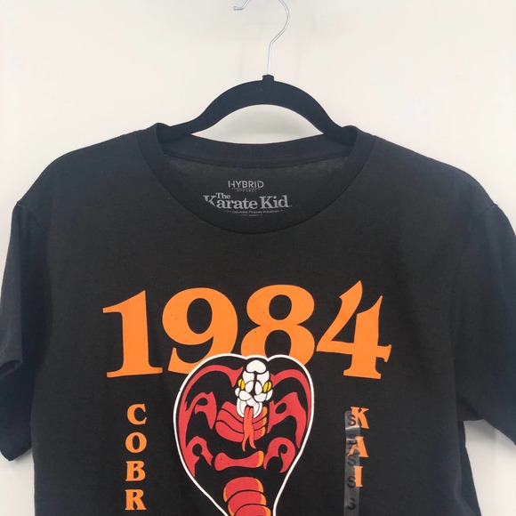 Hybrid Apparel The Karate Kid 1984 Cobra Graphic T Shirt Crewneck Black Small - Picture 2 of 8